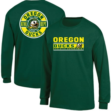 Men's Russell Athletic Green Oregon Ducks Back Hit Long Sleeve T-Shirt
