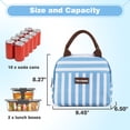 thumbnail image 6 of Tirrinia Insulated Lunch Box, Women, Cute Blue Reusable Thermal Tote Cooler for School, Fits 10 Cans, 6 of 8