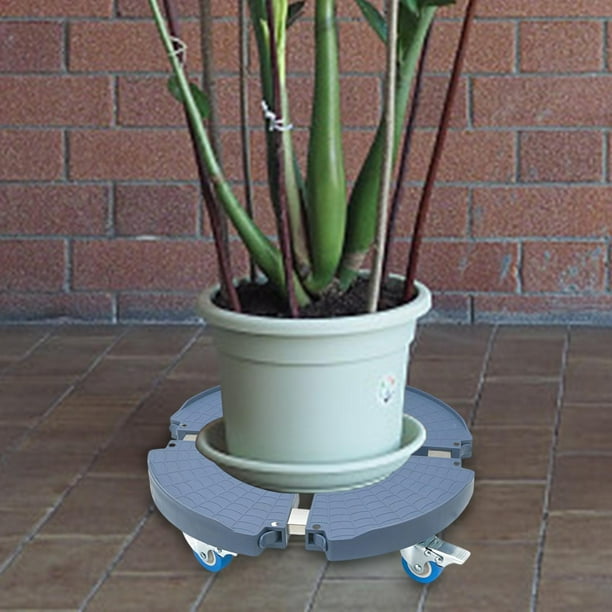 with Wheels Rolling Plant Stand with Lock Round Planter Saucer Tray Pot