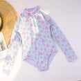 thumbnail image 2 of Odeerbi 3-8 Años Trajes de Baño de Manga Larga Con Lycra Para Niñas Verano Traje de Baño de Una Pieza Con Estampado Hawaiano Traje de Baño Con Estampado Hawaiano, 2 of 6