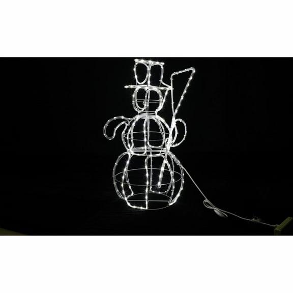 Neo-Neon 3 ft. LED Rope Light Snowman Yard Decoration