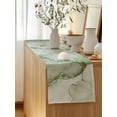thumbnail image 5 of Table Runner 72 Inches Long for Kitchen Dining, Marble Sage Green Dresser Scarf Farmhouse, Dining Table Decorations for Wedding/Parties, Modern Abstract Ink Painting Luxury 14 x 72 In, 5 of 9