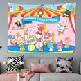 thumbnail image 2 of Kawaii Sanrio Hello Kitty, Cinnamoroll, My Melody, Kuromi, Fondo de tela para dormitorio, tapiz de cabecera, bonito para decorar la pared, 2 of 4