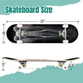thumbnail image 2 of 31'' Complete Skateboard 7 Layer Canadian Maple Double Kick Deck Skateboards Elephant Skate Board for Beginner Adult Gifts, 2 of 5