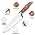 thumbnail image 6 of TINANA 5 PCS Kitchen Knife Set, Ultra-Sharp Stainless Steel Chef Knives with Ergonomic Pakkawood Handles for Cooking and Chopping, 6 of 7