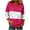 Womens Tops-A04 Hot Pink, variant on Mifsaly Women Sequin Patchwork Sweatshirt Oversized Crew Neck Raglan Long Sleeve Pullover Sweatshirts Party Work Casual Sparkly Tops Spring Fall Color Block Glitter Shirts