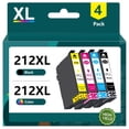 thumbnail image 1 of Cartuchos de tinta 212XL compatibles con EPSON XP-4100 / XP-4105 / WF-2830 / WF-2850 (negro, cian, magenta 4, amarillo, paquete de 4), 1 of 6