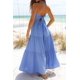 thumbnail image 4 of Vestido AmySister sin mangas, halter, con capas, largo midi y bolsillos, talla M, 4 of 5