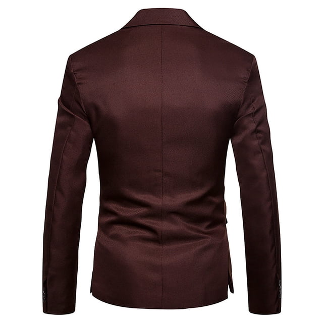 Veste Ajustée Décontractée pour Hommes, Couleur Unie, Style Jeune