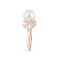 thumbnail image 3 of Angara Freshwater Cultured Pearl Olive Leaf Vine Ring in 14K Rose Gold for Women | June Birthstone Jewelry for Her, 3 of 8