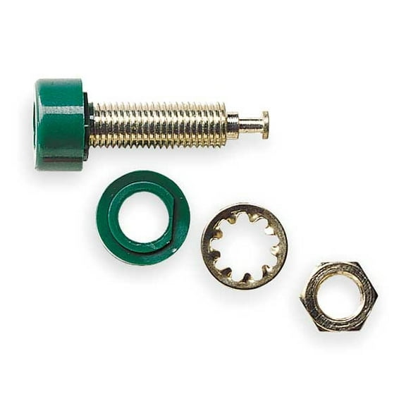 Pomona Electronics Banana Jack, 5000VDC, 15A, Blk, PK10 1581-0-G/10P