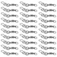 thumbnail image 1 of 30 Pieces Ball Bearing Swivel High Strength Stainless Steel Fishing Snap Swivels, 1 of 5