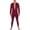 Red, variant on cllios Men's Onesie Pajamas Long Sleeve One Piece Solid Button Down Jumpsuit Romper Sleepwear