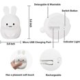 thumbnail image 4 of Kids Night Light, Rabbit Led Silicone Bedside Lamp/baby Room Lamp/rechargeable Night Light - Adjustable Brightness And Color/time Setting/touch Contro, 4 of 5