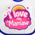 thumbnail image 4 of Inktastic I Love My Mamaw Grandchild Girls Baby Bib, 4 of 4