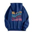 thumbnail image 1 of WEAIXIMIUNG Chandails en Molleton Grande Taille pour Femmes 3X Sweat à Capuche Décontracté Col Rond Imprimé Lettres Anglaises, 1 of 3