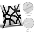 thumbnail image 5 of Black White Pillow Covers 18x18 Set of 2 Boho Design Abstract Modern Art Line Minimalist Style Geometric Decorative Throw Pillows Bohemian Pillowcase Cotton Square Cushion Couch Sofa Bed, 5 of 6