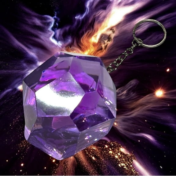 Evolution Dusk Stone Keychain - TCG, Resin Prop, Custom Gift, Collectibles, Anime Fashion, Elemental