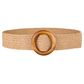 Generic Straw Woven Elastic Waist Belt for Women Boho Dress  display picture 2