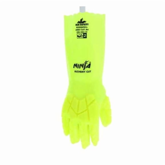 Mcr Safety ChemResistantGloves,Lime,Gauntlet,2XL,PR N2659HVLXXL