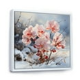 thumbnail image 2 of Designart "Winter Charm Of Pink Orchids" Orchids Floater Framed Canvas Wall Art, 2 of 5