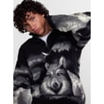 thumbnail image 4 of No Boundaries Mock Neck Quarter Zip Fleece Graphic Print Pullover, Men’s XS-4XLT, 4 of 5