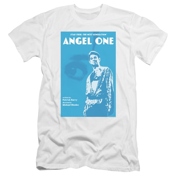 Star Trek Tng Season 1 Episode 14 Premium Canvas Adult Slim Fit 30/1 T-Shirt White