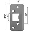 thumbnail image 2 of Stone Harbor Hardware Jamb Saver Strike Plate, 1-7/8" x 3-5/8", 2-1/4" Center-to-Center, Satin Nickel, 2 of 2