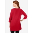thumbnail image 2 of Woman Within Plus Size Perfect Three-Quarter-Sleeve Scoopneck Tunic, 2 of 6