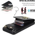 thumbnail image 3 of Compatible Samsung Galaxy A54 5G Case Wallet with Card Holder,4 Card Slot Shockproof Case PU Leather Phone Case for Galaxy A54 5G Wallet Case with Lanyard Women,Samsung A54 5G Case Stand Black, 3 of 7
