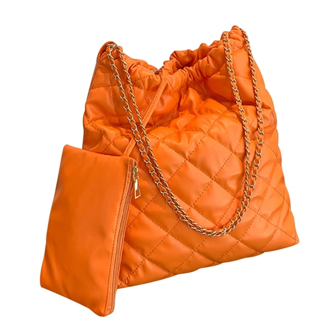 Bolso Bandolera para Mujer Fashionalbe PU Bolso Hombro para Viajes Oficina (naranja)