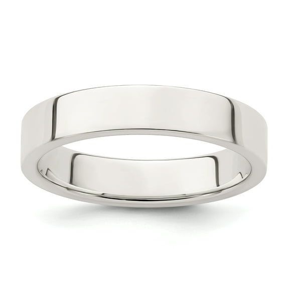 925 Sterling Silver 4mm Flat Band Ring Size 13