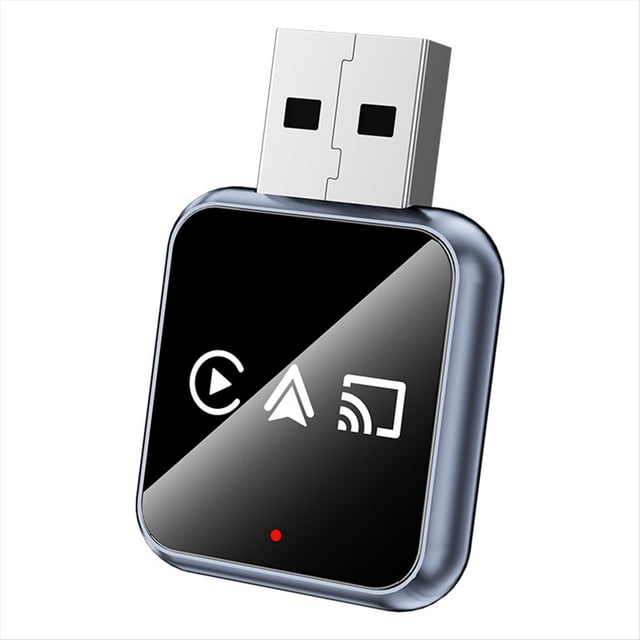 Adaptador USB Carplay Inalámbrico Mirror Link, Carplay, Android Auto, Bluetooth y WiFi. Conexión con Cable de Carplay A Inalámbrico.
