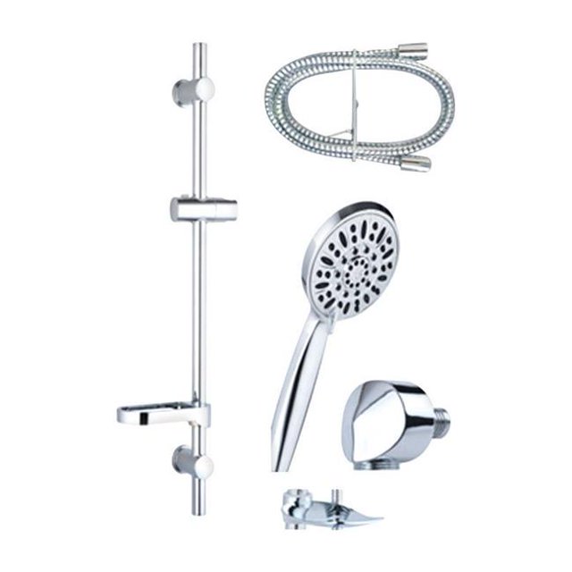 Oakbrook 4907184 Chrome 3 Settings Showerhead with Slide Bar - 1.8 gpm