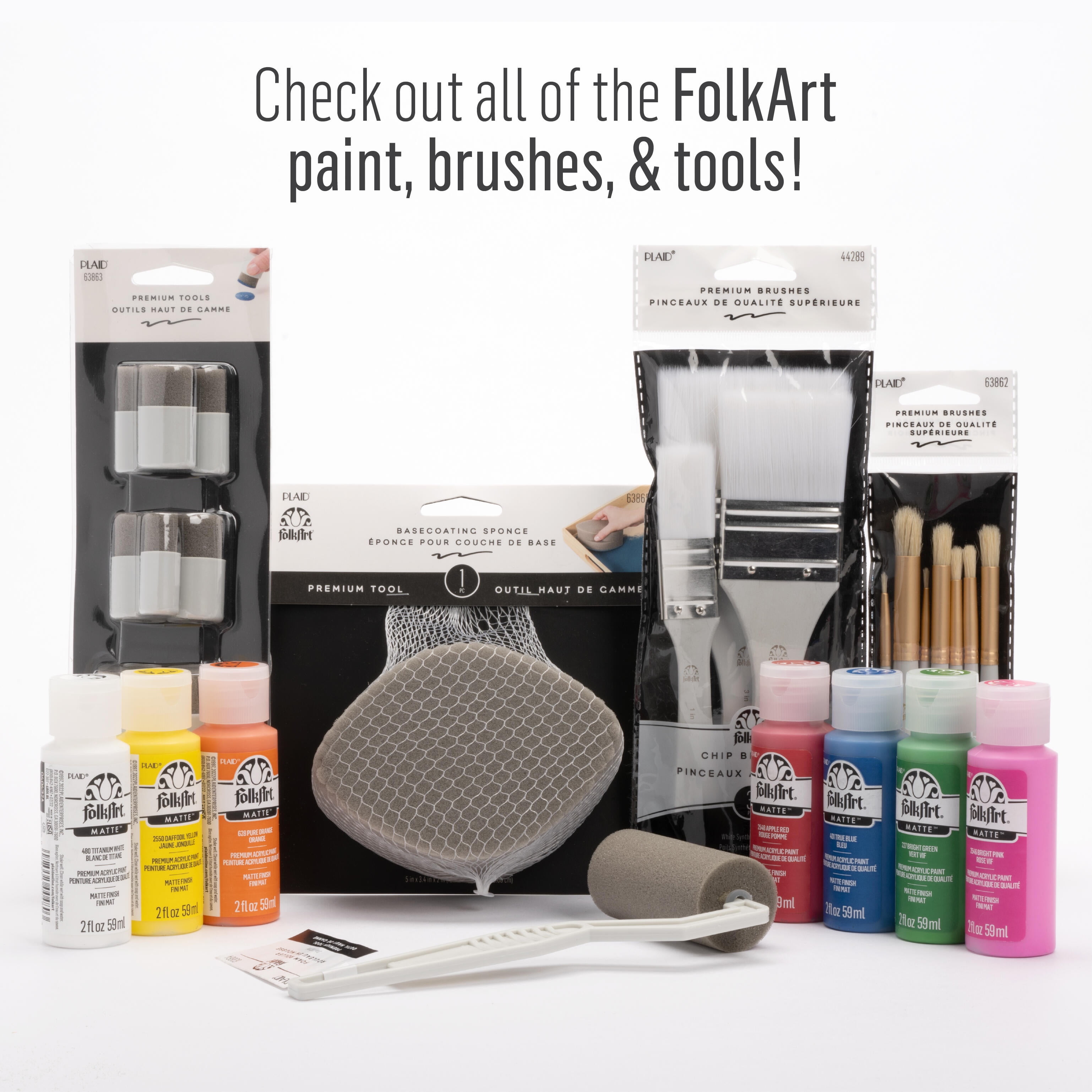 FolkArt 8 Piece Texture Paint Brush Set
