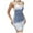Blue, variant on IROINNID Sheath Dress For Women Fashion Summer Off The Shoulder Patchwork Bandage Party Club Mini Dress Short Solid Color Dress