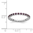 thumbnail image 2 of Sterling Silver Stackable Rhodolite Garnet Ring - .53 cwt - Size 6, 2 of 2