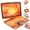 Orange, variant on Transparent 360° Swivel Keyboard Case for iPad Air 11", iPad Air 5/4, iPad Pro 11" 2018-2022, Multi-Touch Trackpad, 7 Color Backlit,Black