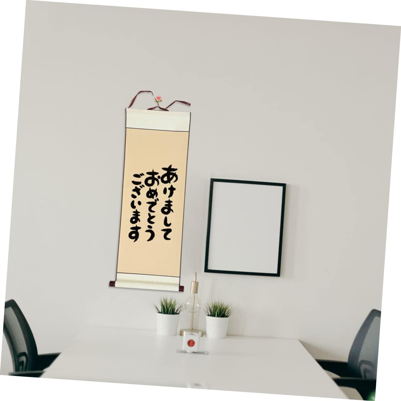 ABCISI Calligraphy Scroll Paper with Wooden Rods, 3Pcs Blank Calligraphy Scroll Paper, Chinese Water Writing Thick Blank Painting Hanging Rolls, Light Yellow