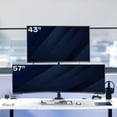 thumbnail image 6 of VIVO Dual Vertically Stacked Ultra-Wide Monitor Desk Mount for up to 57" Screens, 6 of 8