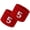 5, variant on COUVER Embroidered White Number 7 Red Terry Cotton Athletic Wristbands 1 Pair (Mens)