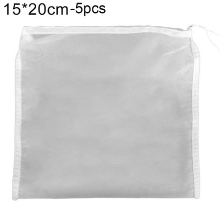 

YeccYuly 5Pcs Homemade Beer Filter Bag Brewing Boiling Herb Strainer Filtering Net Pouch