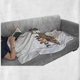 thumbnail image 6 of Dog Soft Flannel Fleece Throw Blanket, Nursery Cartoon Style Clutter of Dogs Husky Jack Russel Terrier Bulldog Illustration, Cozy Plush for Indoor and Outdoor Use, 50" x 60", Multicolor, by Ambesonne, 6 of 6