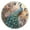 Peacock Rose Butterflies, variant on Dailycode Round Wall Clock Battery Operated Silent Non-Ticking Hanging Clock 10" Steamship Sailing on Sea