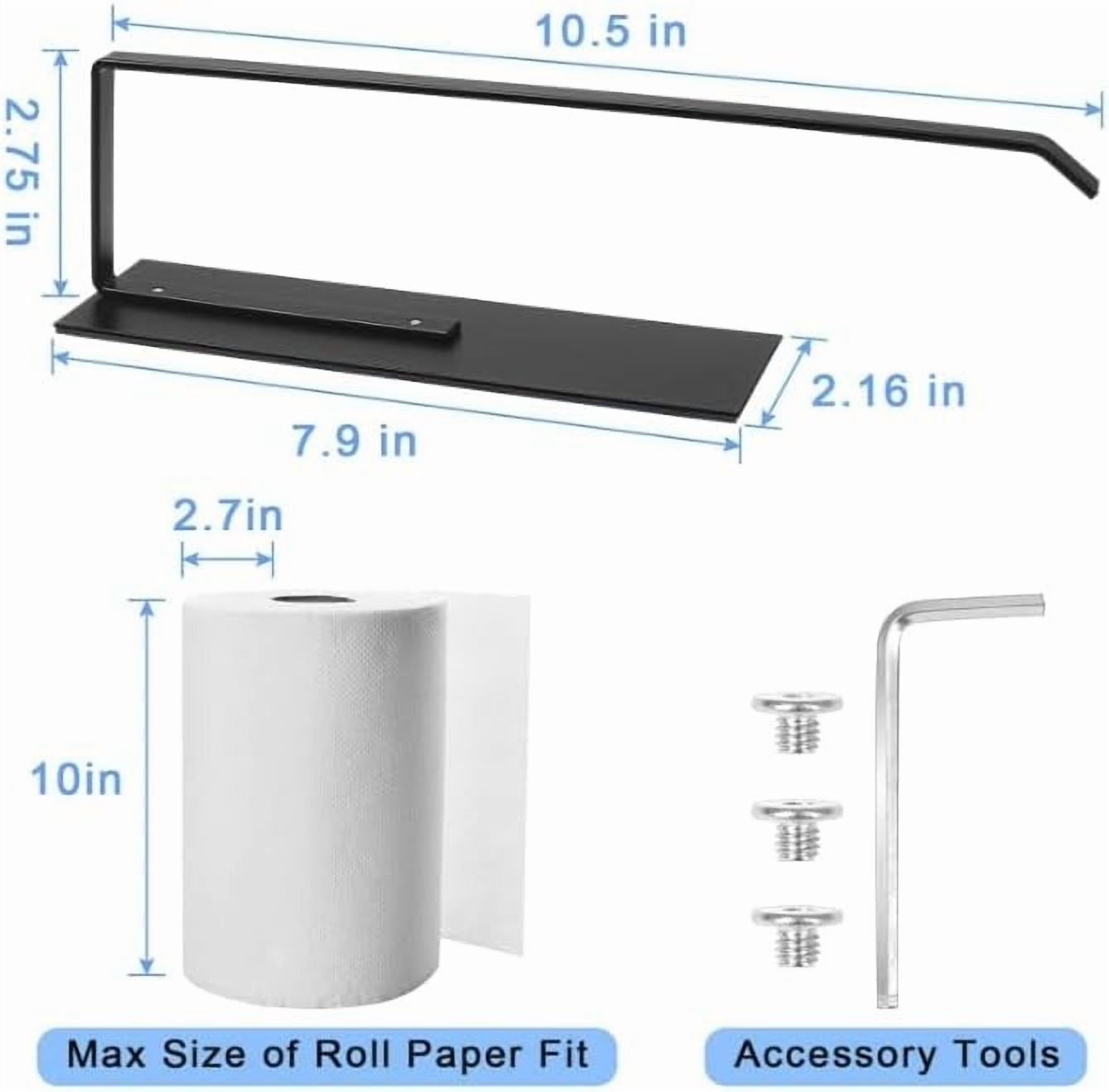 Paper Towel Holder, Magnetic for Fridge, Toilet Paper Roll Holder Magnet Towel Rack Wall Mount Fridge Organizer for Paper Towels Rolls Bathroom Pantry RV Kitchen Storage