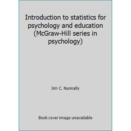 Introduction to statistics for psychology and education (McGraw-Hill series in psychology), Used [Hardcover]