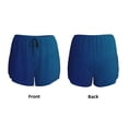 thumbnail image 3 of Daiia teal blue Pattern Women's 2 in 1 Running Shorts - Lightweight Athletic Workout Gym Yoga Shorts Liner with Phone Pockets-Large, 3 of 7