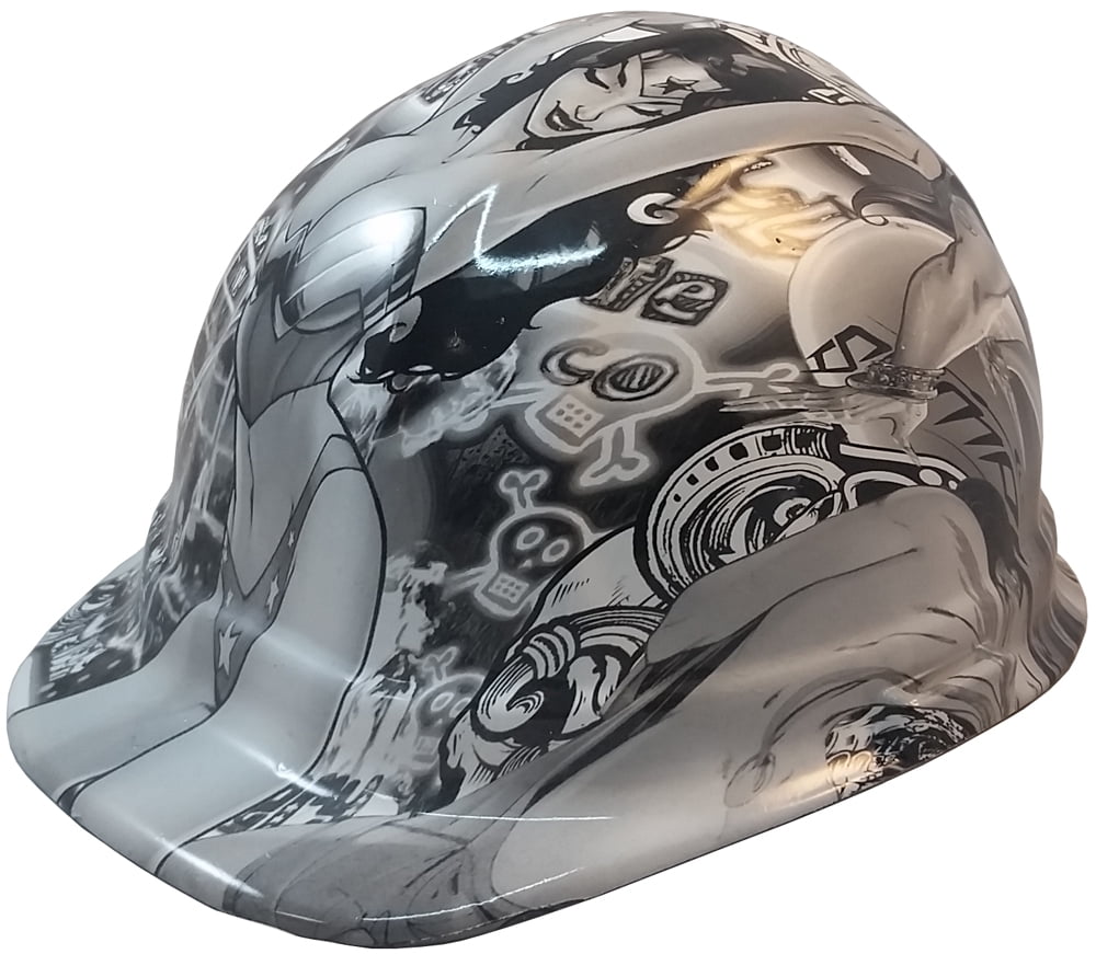 Bad Bones Hydro Dipped Hard Hats Cap Style Design