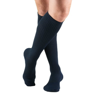 Truform Men's Compression Socks (15-20 mmHg), Knee High, Navy, Large ...