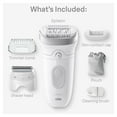 thumbnail image 5 of Braun Silk-epil 7 Epilator, Wet and Dry, Wide Head, Includes Shaver Head and Trimmer Comb, SE7-041, Silver, 5 of 8
